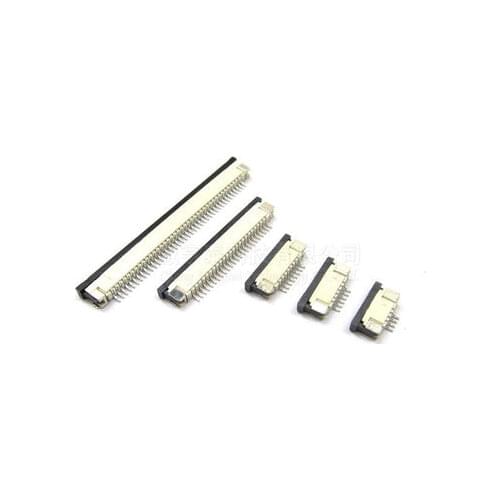 10pcs FFC / FPC connector 1.0 mm 4 Pin 5 6 7 8 10 12 14 16 18 20 22 24 26 18 30 P Bottom Contact Right angle SMD / SMT ZIF