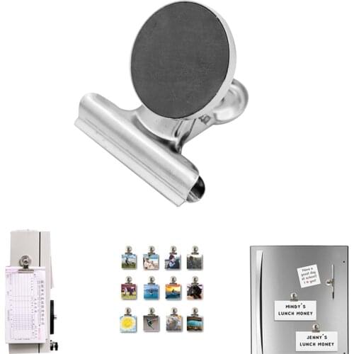 Fridge Magnetic Clip For Home Refrigerator Magnets Wall Recipes Memo Note Message Holder Clamp useful kitchen