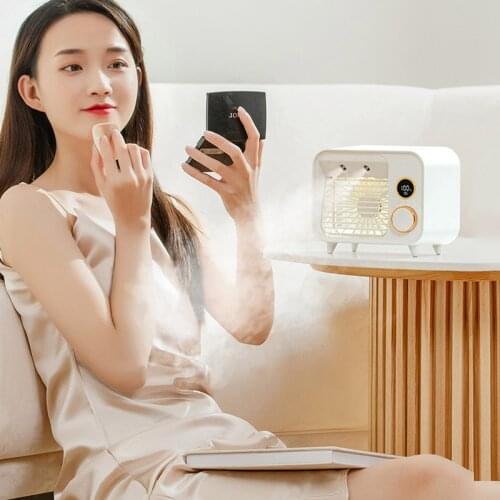 Mini Cooler Fan 2021 Personal Desk Usb Charging Portable Water Cooling Fan Humidifying Two-In-One Indoor Silent Desktop Spray