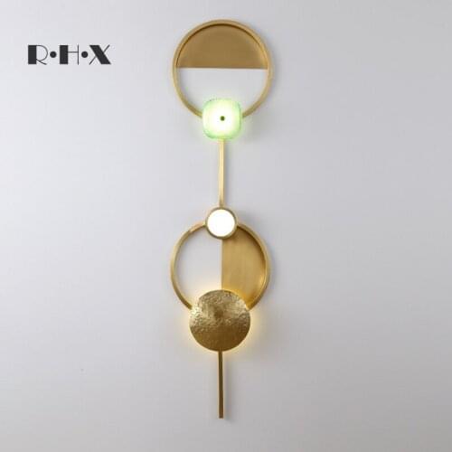 Bed wall lamp glass wall sconces nordic decoration home mirror light rope bedroom bedside living room dining room wall lamp