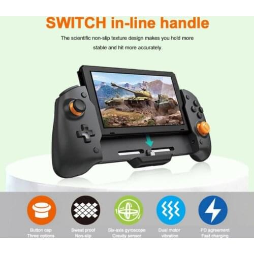 For Switch Handheld Controller Grip Console Gamepad Double Motor Vibration Built-in 6-Axis Gyro Sweat-proof Automatic connectio