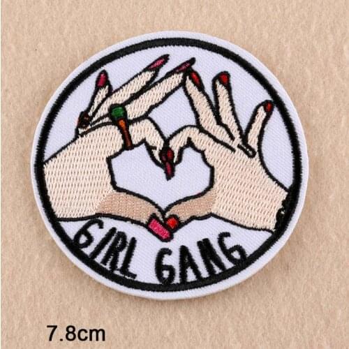 Beautiful Finger Punk Ironing Patches Iron On Patch Clothes Patch For Clothing Women Jeans Backpacks Embroidered Patch Clothes
