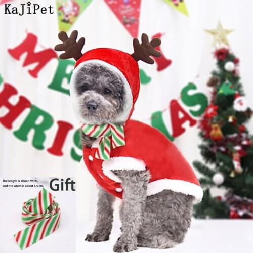 Christmas Clothing Dog Clothes French Bulldog Warm Autumn And Winter Clothing For Dogs Cats Pets Clothes Christmas Puppy Clothes