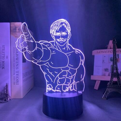 The Seven Deadly Sins Escanor Led Night Light for Bedroom Decor Gift Nightlight Anime 3d Lamp The Seven Deadly Sins Escanor