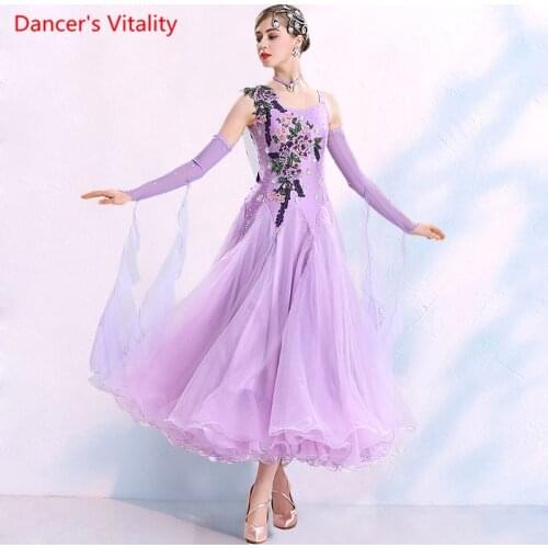 Modern Dance Female Adult Sexy Dress New Ballroom Big Skirt Waltz Dancing Clothes Competition Performance Clothing