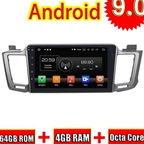 Topnavi Octa Core Android 9.0 Car Multimedia Player for Toyota RAV4 2012-2015 Autoradio GPS Navigation Audio Stereo Bluetooth
