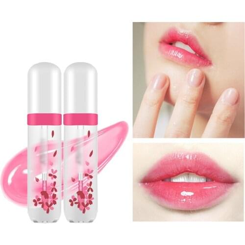 Cherry Jelly Lipgloss Waterproof Temperature change Lip Gloss Lipstick Pink Tint Lip Makeup