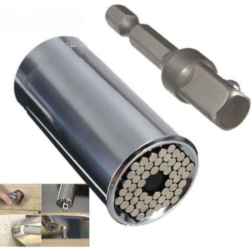 1set Multifunction 7-19mm Universal Socket Wrench+Power Drill Adapter Tool