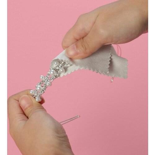 10pcs 8x8cm Sterling Silver Color Cleaning Cloth Polishing Cloth Soft Clean Wipe Wiping Cloth Of Silver Gold Jewelry Tools