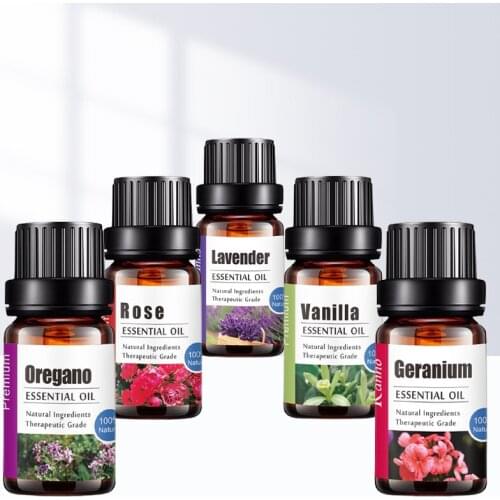 100% Pure Natural Essential Oils for Aromatherapy Diffusers Lavender Eucalyptus Lemon Water Soluble Relieve Stress Essential Oil