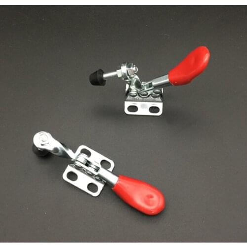 2PCS Metal Horizontal Quick Release Hand Tool Toggle Clamp For Fixing Workpiece Antislip Covered Hand Tool Toggle Clamp GH201A