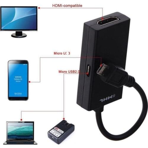 Micro USB To HDMI-compatible Adapter For TV Monitor 1080P HD HDMI Audio Video Cable Converter For Samsung HUAWEI Xiaomi