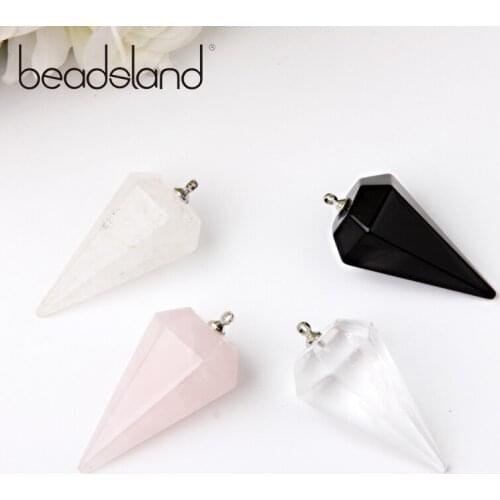 Beadsland Hexagonal Vertebroid Natural Stone Pendant For DIY Necklace Woman Girl Gift 40398