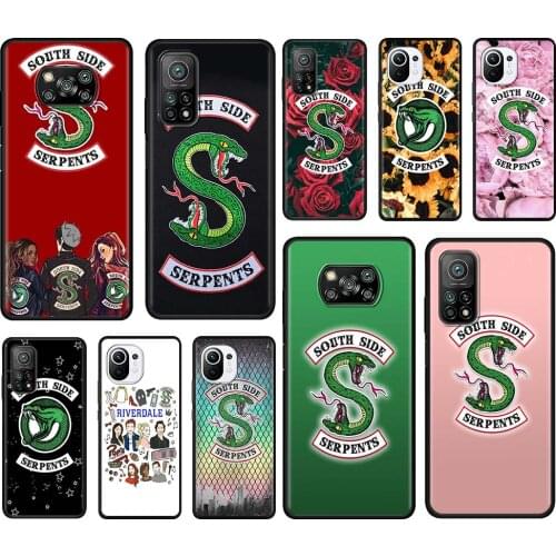Mobile Phone Case For Xiaomi Mi Poco X3 NFC 10T Pro 5G M3 11 Note 10 Lite Black Shell 9T Cushion Cover Riverdale South Serpents