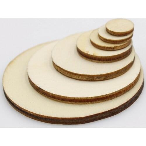 15-100pcs DIY Craft Unfinished Natural Wood Slices Circles Log Discs For Crafts DIY Craft Rustic Wedding Ornaments