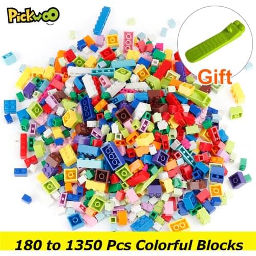 Pickwoo 200 to 1000 Pcs Classic Brand Building Blocks City DIY Creative Bricks Bulk Model Figures Kids Toys Small Size Block