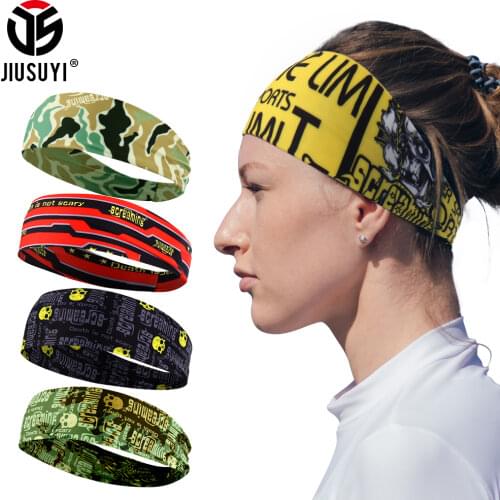 Elastic Sport Headband Fitness Yoga Sweatband Outdoor Gym Running Tennis Basketball Ski Breathable Hair Bands Men Women Fashion