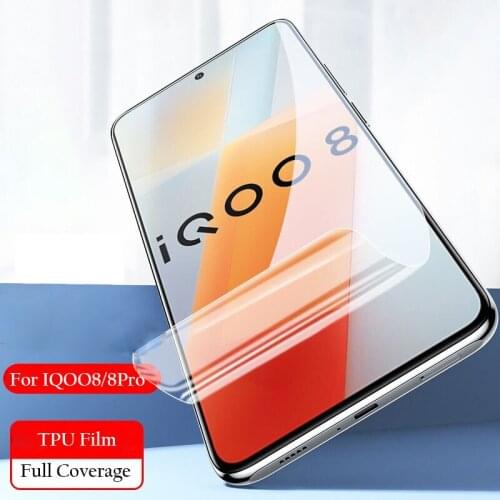 EXUNTON Soft TPU Film for VIVO IQOO 8 Pro 8Pro IQOO8 Front Full Coverage Ultra-thin Clear Screen Protector For iqoo8 pro Film