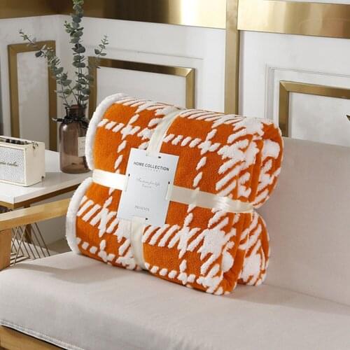 Fleece Blankets Adult Thick Warm Winter Blankets Home Super Soft luxury Plaid Blankets On Twin Bedding Home Decor