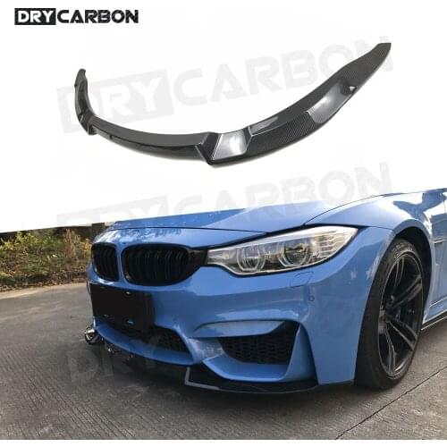 Car Body Kit Front Bumper Lip Spoiler Chin Carbon Fiber for BMW 3 Series F80 M3 4 Series F82 F83 M4 2014-2018 FRP Car Styling
