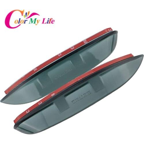 Color My Life 2Pcs/Set Car Rain Visor Trim for Chevrolet Cruze Sedan Hatchback 2009 - 2014 Rearview Mirror Cover Accessories