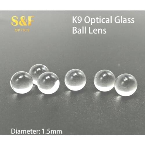 Pack of 10 pcs diameter 1.5mm K9 optical glass ball lens Spherical Lenses