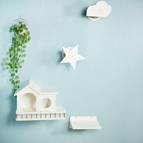 Cat house wall-mounted solid wood cat wall, cat scratching post, cat jumping platform, cat climbing frame, luxury cat furniture