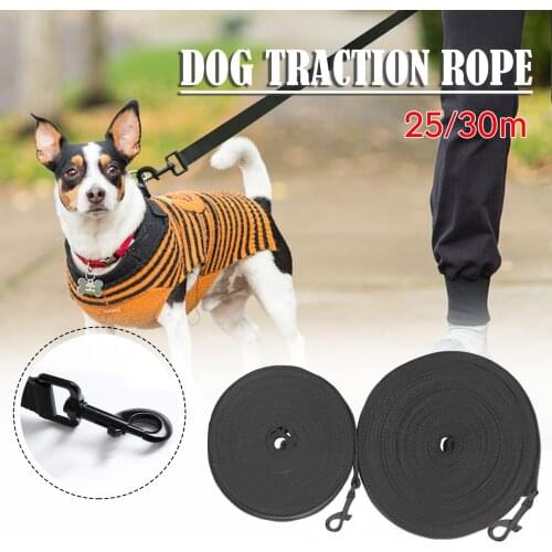 Lengthening Nylon Pet Dog Leash Rope 25m 30m Walking Dog Leading Leash Puppy Neck Back Hook Strap Leashes