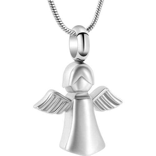 Newest Little Angel Fairy Cremation Jewelry For Ashes Of Loved Ones Stainless Steel Keepsake Pendant Memorial Urn Necklace