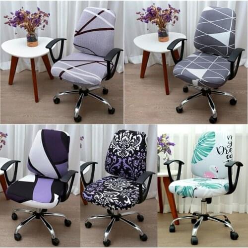 Office Computer Chair Cover Rotating Split Desk Seat Covers Lift Armchair Slipcover Elastic Universal housse de chaise Protector