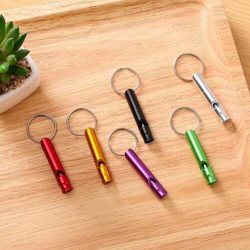 Wholesale 2Pcs Camping Hiking Survival Whistle Small Size Aluminum Emergency Whistle Outdoor EDC Tools Train Whistle