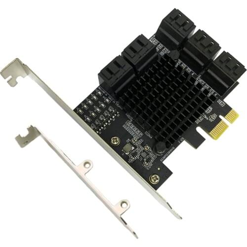Chia mining PCIe 3.0 x1 to 10 Ports 6G SATA III 3.0 Controller Expansion Card