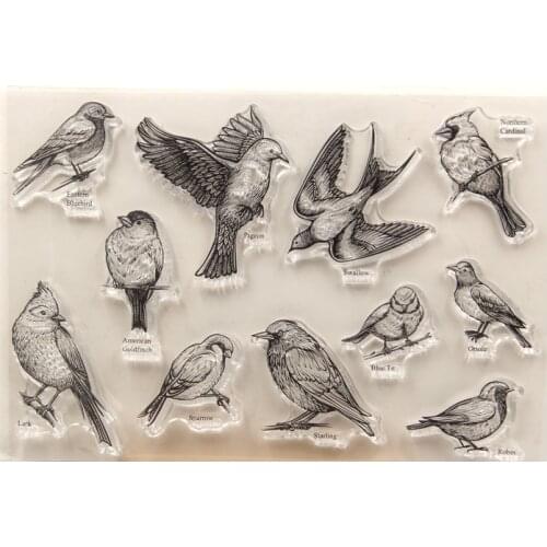 KLJUYP Birds Clear Stamps Scrapbook Paper Craft Clear stamp scrapbooking