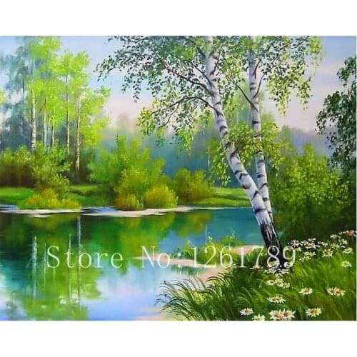 Needlework,DIY DMC 14CT Unprinted Cross stitch,Sets For Embroidery kits,Poplar Creek Counted Cross-Stitching,Wall Home Decro