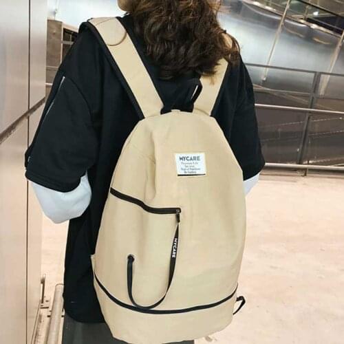 School Backpack College Large Capacity Schoolbag Korean Womens Students Simple Backpacks For Girls Casual Travel Female Bags