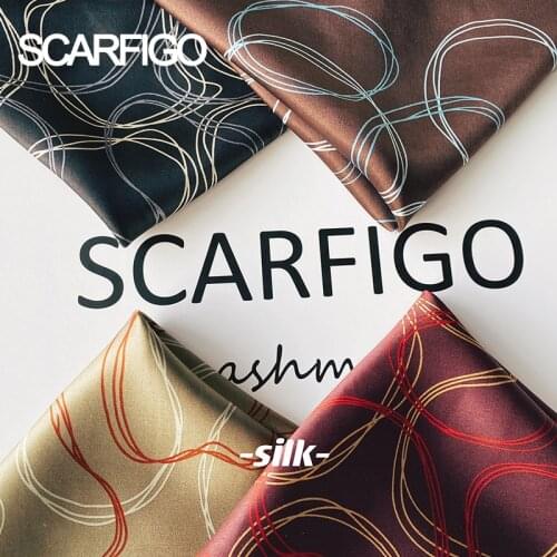 SCARFIGO 50*50cm Silk Scarf Square For Women Fashion Floral Printed Shawl Wrap Spring Summer Neckerchife