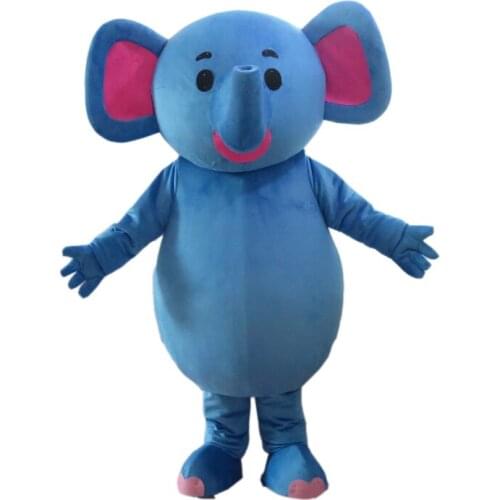 Blue Elephant Mascot Costume Cosplay Outfits Adult Size Cartoon Mascot costume For Carnival Festival Commercial Dress