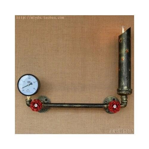 Nordic Loft Style Iron Water Pipe Lamp Edison Wall Sconce Retro Wall Light Fixtures For Indoor Vintage Industrial Lighting