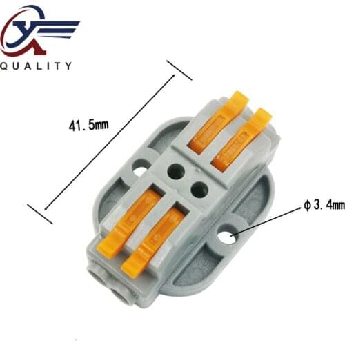 30/50/100PCS Wire Connector 2 pin New Universal Docking Fast Wiring Conductors push-in Terminal Block Electrical Equipment