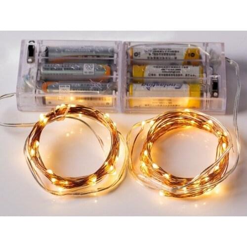 10M 100pcs LED Party Fairy Lights Battery Operated LED String Lights for Wedding Xmas Party Outdoor Indoor Decoration