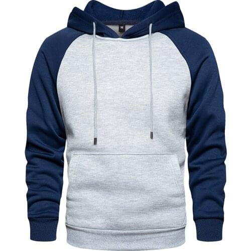 Autumn Mens Sweatshirt Casual Hip-Hop Streetwear Hoodies Man Hooded Long Sleeve Pullover Patchwork Clothing Spring Tops