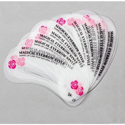 Eyebrow Shaping Stencils 24pcs Eyebrow Stencils 24 Styles Reusable Eyebrow Drawing Guide Card Brow Grooming DIY Make Up Tools