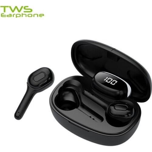 TWSearphone T9S Bluetooth Earphones Typr-C Charging Box Headphones Led Display Earbuds Noise Reduction With Microphone Headset
