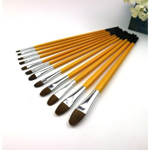 High-grade Wolf Milli gouache Oil Brush 6 sets watercolor pen acrylic painting row pen