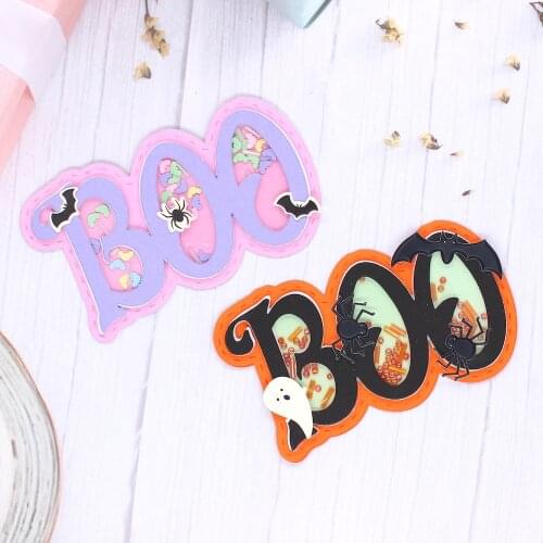YPP CRAFT Halloween Boo Shaker Bag Topper Metal Cutting Dies Stencils for DIY Scrapbooking Decorative Embossing DIY Paper Cards