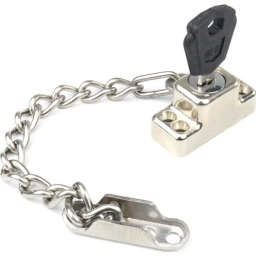 Safety anti-theft lock for doors and windows, window lock for children falling down, stainless steel chain window lock