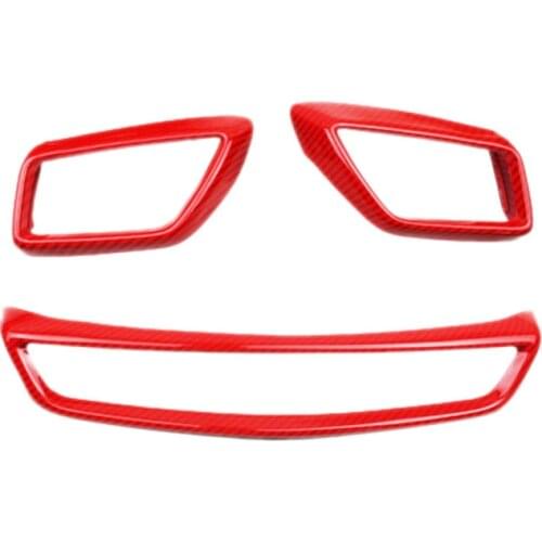 1 Set Carbon Fiber Style Car Dashboard Air Outlet Vent Trim Frame Fit For Nissan Rogue 2014 2015 2016 2017 2018 2019 2020