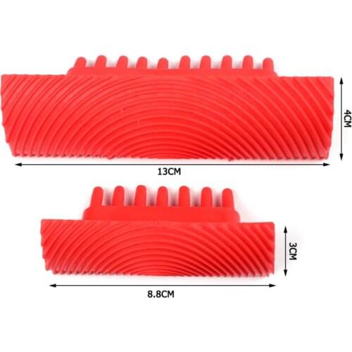 2PCS Imitation Wood Grain Paint Roller Brush Wall Painting Tool Sets Wall Texture Art Painting Tool Set Paint Rollers