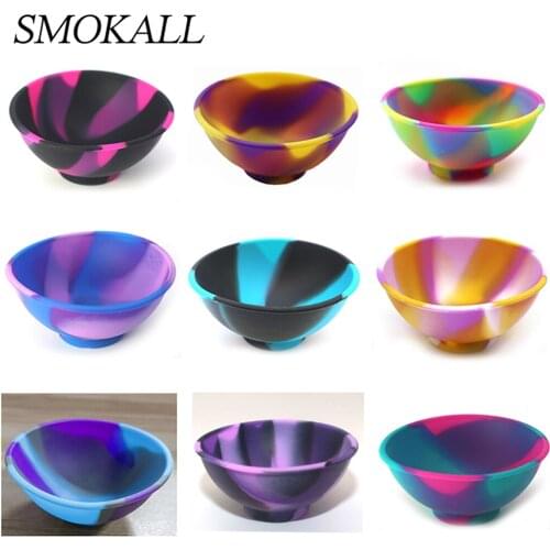 2Pcs Silicone Container Household Bowl Diameter 50mm Multi-Color Tobacco Herb Smoking Container Kitchen Home Smoke Storage Box