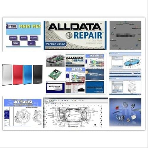 2020 Alldata mit..ll Software All data 10.53+mi..ll 2015+ElsaWin+Vivid workshop+atsg+heavy truck 24 in 1tb hdd usb3.0